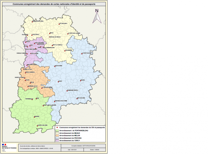 carte Seine et Marne cni passeports