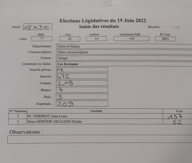 election 18.06.2022