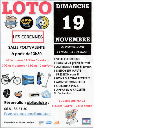 loto 19.11.203 les Ecrennes